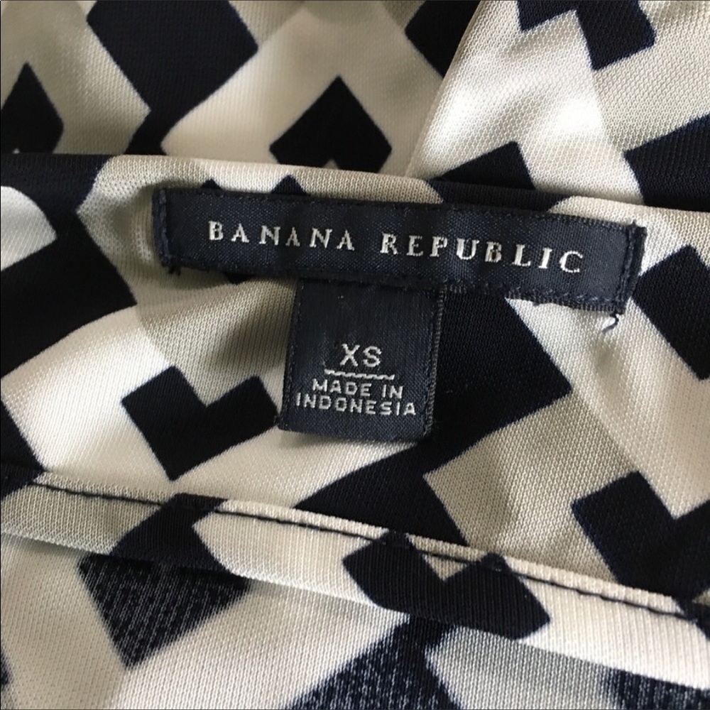 Banana Republic wrap dress chain design black white gray size xs - Picture 6 of 9
